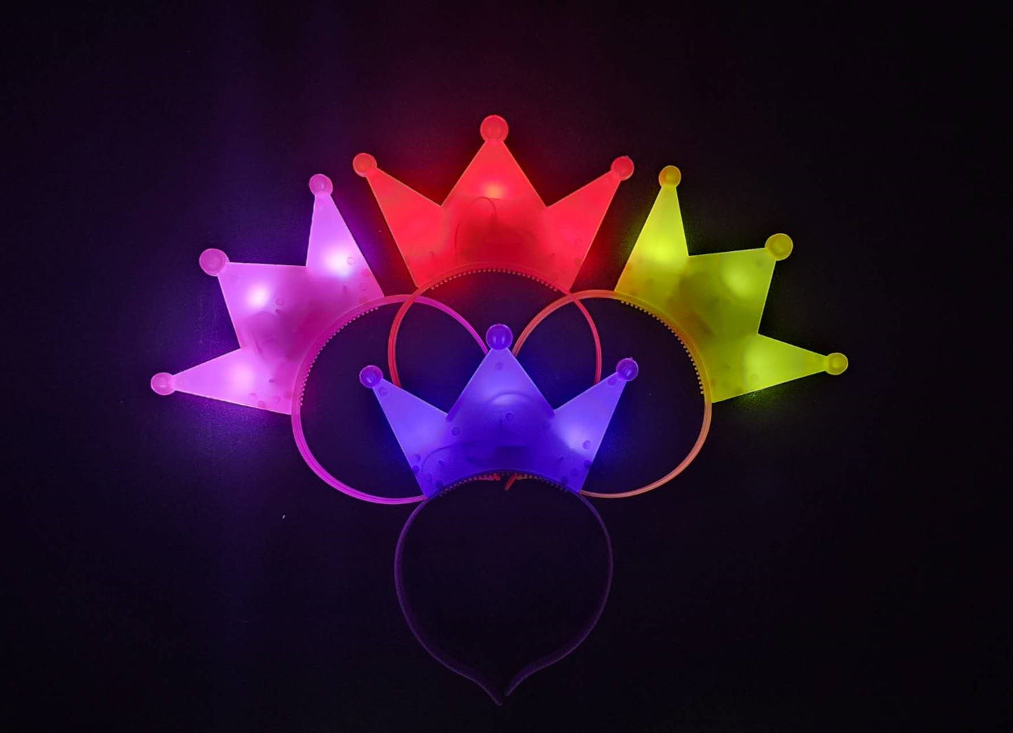 25pcs Flashing LED Crown Princess Tiara Headband