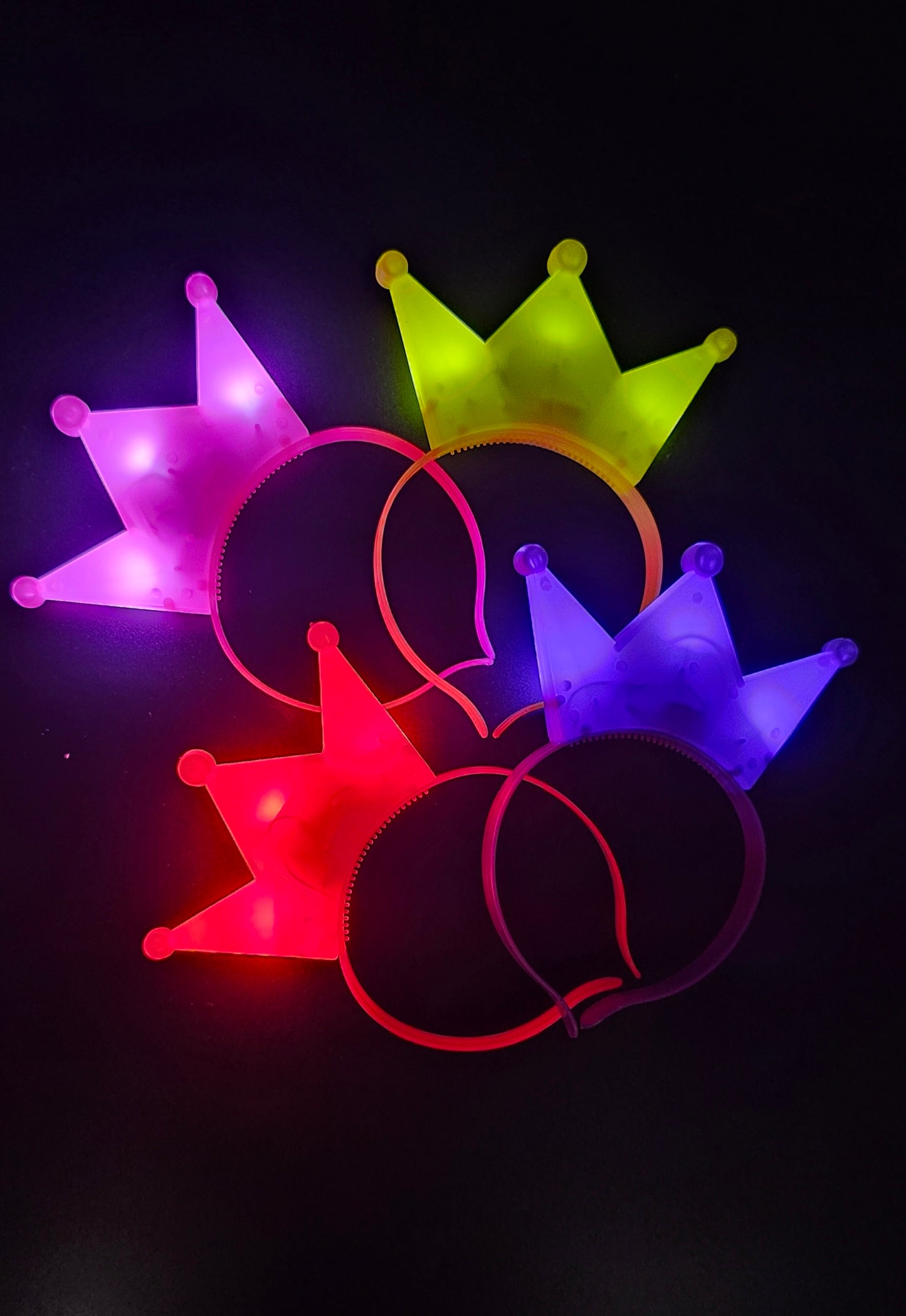 25pcs Flashing LED Crown Princess Tiara Headband